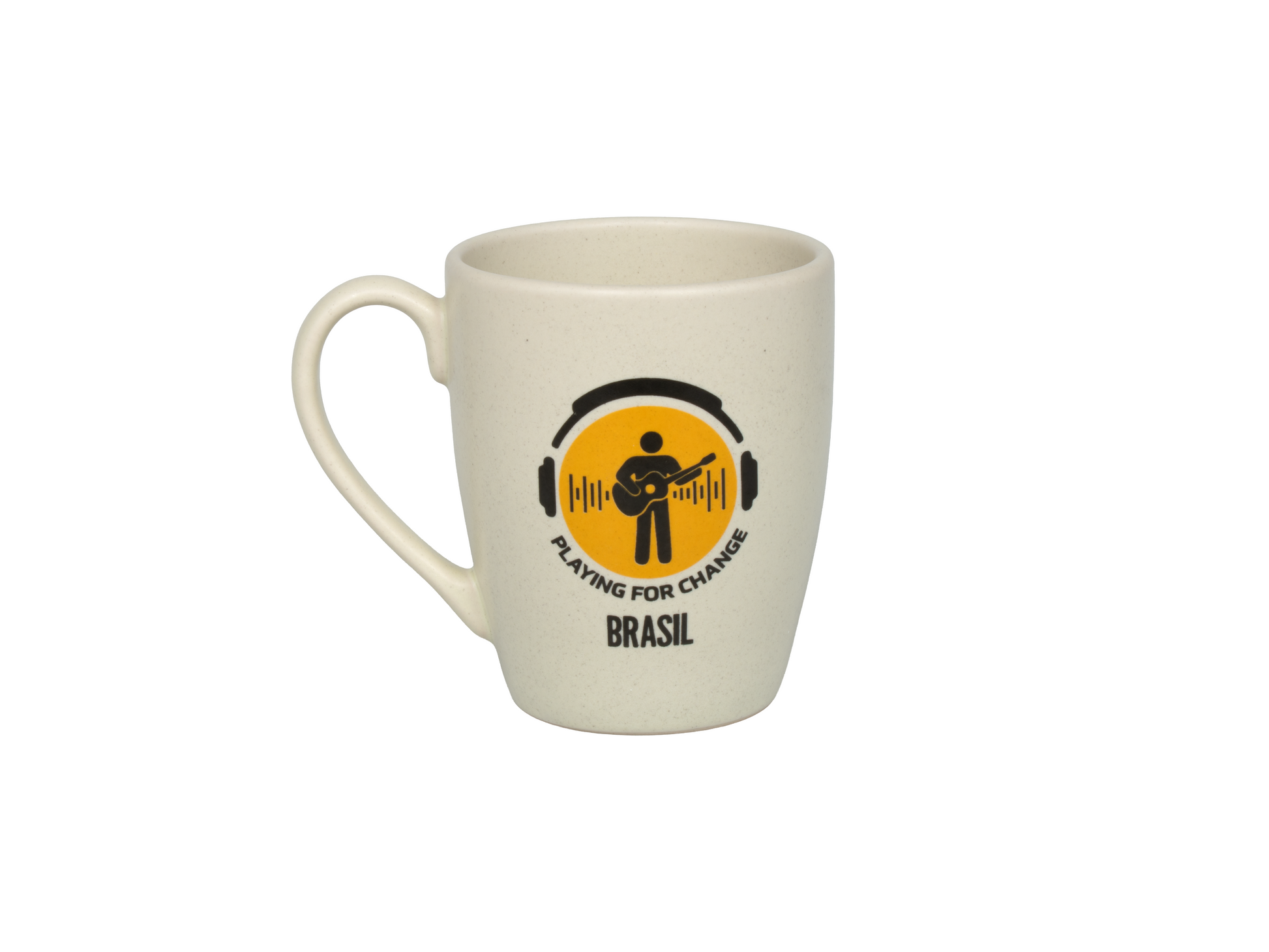CANECA DE CERÂMICA PFC LOGO AMARELA MUSIC  414ML