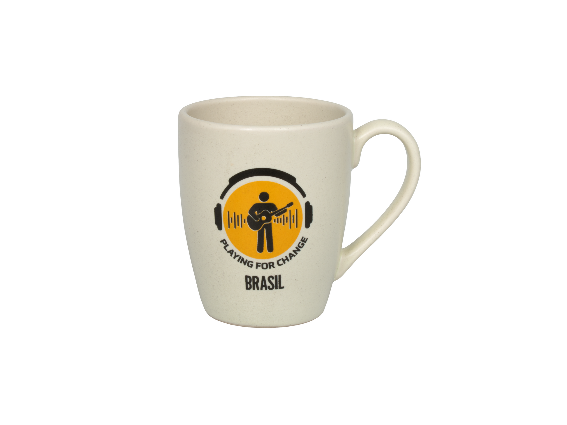 CANECA DE CERÂMICA PFC LOGO AMARELA MUSIC  414ML