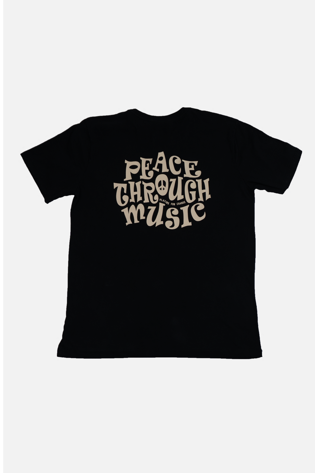 CAMISETA PEACE TROUGHT MUSIC PRETA