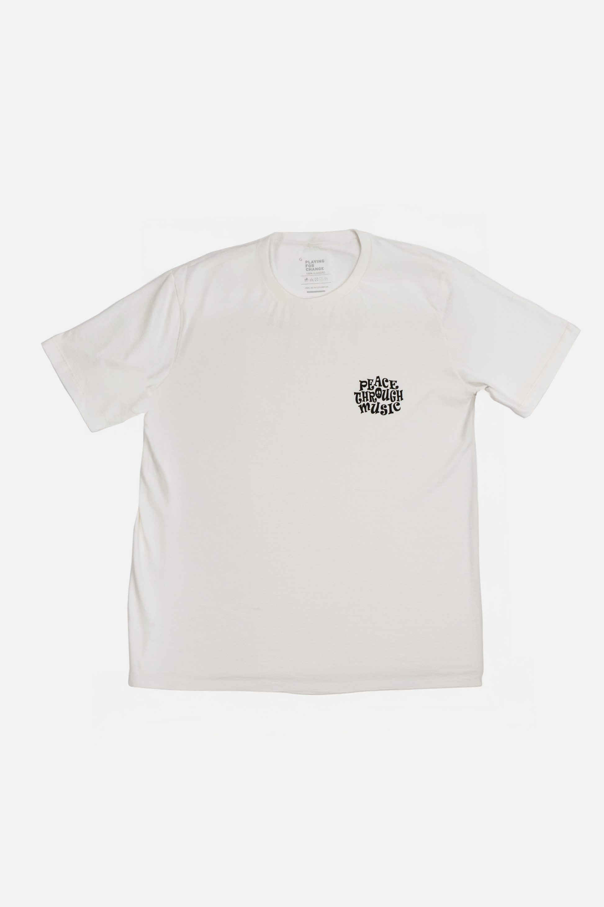 CAMISETA PEACE TROUGHT MUSIC OFF WHITE